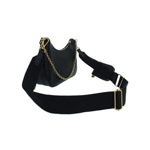 Prada Black 2005 ReEdition Chain Leather Shoulder Saffiano Bag